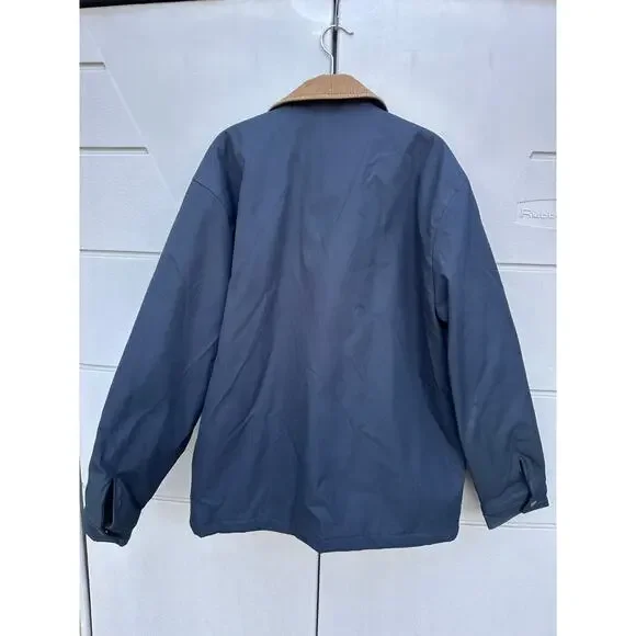 HOLLISTER Mens Black Barn Gorpcore Corduroy Collar Chore Softshell Jacket XL
